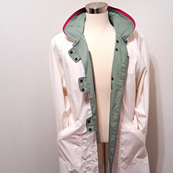 Women's spring jacket mid length trench style - vintage 90s coat - Picture 3 of 13